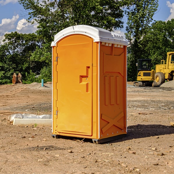 how often are the portable restrooms cleaned and serviced during a rental period in Mills Nebraska